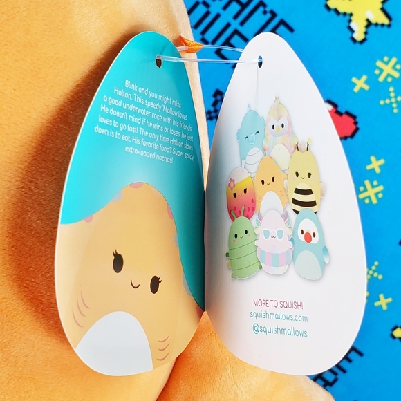 Squishmallow Halton the Orange Stingray 11" UltraSoft Sealife Squad Toy Plush - Picture 8 of 9